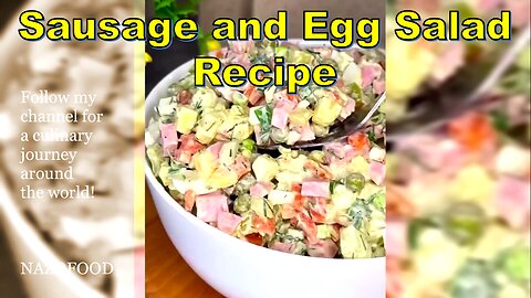 Sausage and Egg Salad Recipe | سالاد سوسیس و تخم مرغ #NAZIFOOD
