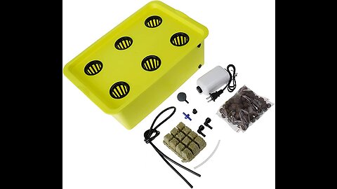 Homend DWC Deep Water Culture Hydroponic System Growing Kit, Medium Size wAirstone, 6 Plant Si...