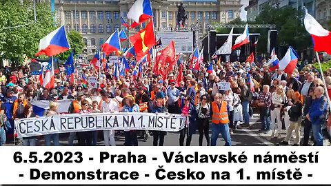 6.5.2023 - Praha - Václavské náměstí - Demonstrace Plán Česká republika na 1. místě