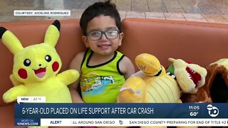 6-year-old boy placed on life support after crash involving suspected drunk driver