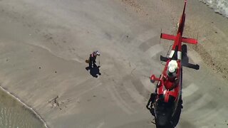 Chopper footage of Coast Guard rescue in Lee County and surrounding areas.