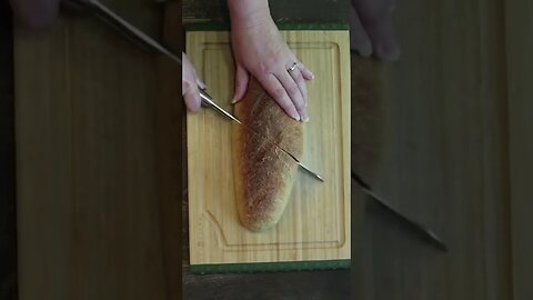 ASMR Crusty Bread Knocking Then Slicing