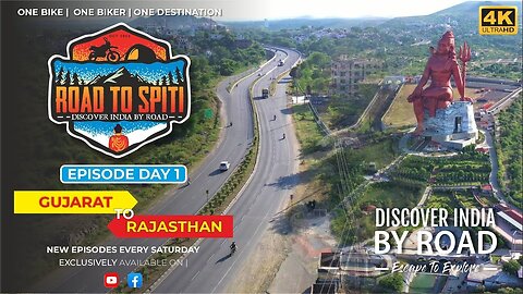 Gujarat to Rajasthan Day 1 | Road to Spiti Valley road trip in October on Bajaj Dominar 400 | 4K