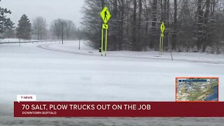 Snowfall continues in Downtown Buffalo