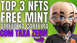 🚨 URGENTE - 3 NFTS FREE MINT DIRETO NA CARTEIRA E SEM PAGAR TAXA 1 COM UTILIDADE!