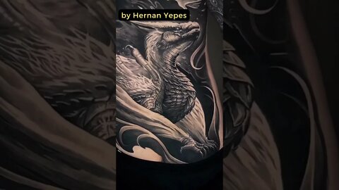 Stunning Tattoo by Hernan Yepes #shorts #tattoos #inked #youtubeshorts