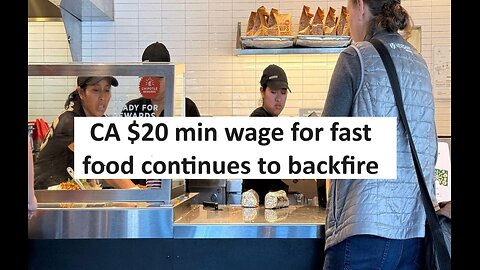 Cali Min wage law causes McDonalds to skyrocket even more