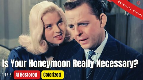 Is Your Honeymoon Really Necessary (1953) | Colorized | Subtitled | Diana Dors | British Comedy Film