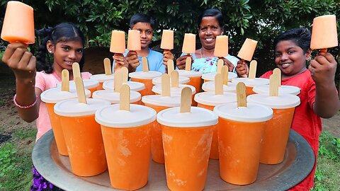 Kuchi Ice Recipe in Tamil | Carrot Kuchi Ice | Healthy Carrot Milkshake | Village Fun Cooking
