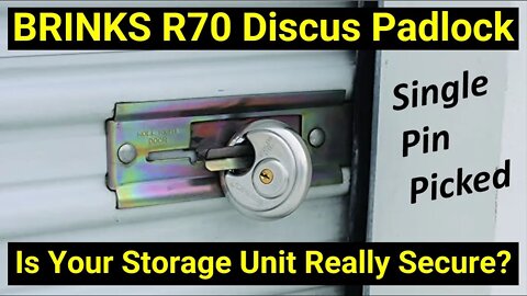 🔒Lock Picking ● Brinks R70 Circular Discus Padlock for Storage Units ● Single Pin Picked SPP
