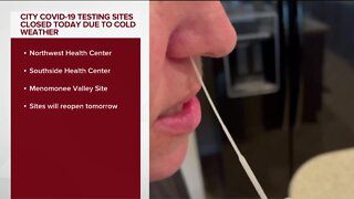 City of Milwaukee COVID-19 testing sites closing Tuesday due to cold weather