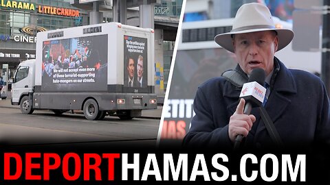 Surprising support for Deport Hamas billboard truck in Toronto