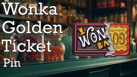 Unlock the Magic: Willy Wonka Golden Ticket Enamel Pin