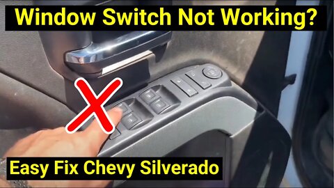 ✅ Repair Window Switch on 2014-2019 Chevy Silverado Pickup