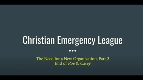 Christian Emergency League: The Need for a New Organization, Part 3 and Demonic Influences in the Church