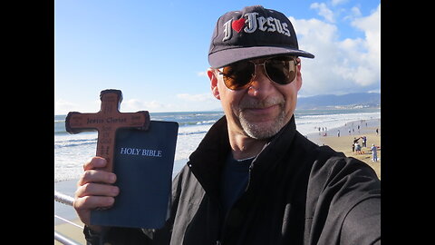 Brother in Christ-David G. is preaching the Gospel on the Santa Monica Pier, Sat., 12-30-2023