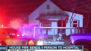 1 hospitalized after Denver house fire