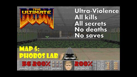 The Ultimate Doom (1995): Episode 1 — Knee-Deep in the Dead: Map 5 (E1M5) — Phobos Lab