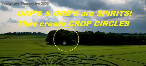 UFO UAP ORB filmed in a CROP CIRCLE with a drone.