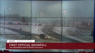 It's official: Denver sees first measurable snowfall in 232 days