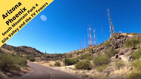 Arizona Phoenix South Mountain Park and Preserve 4 TV Towers