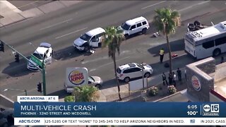 Multi-vehicle crash injures two near 32nd Street and McDowell Road
