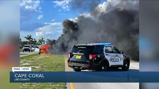 Cape Coral car fire on Cultural Blvd