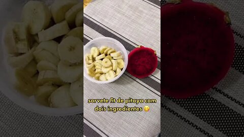 Sorvete fit de pitaya com dois ingredientes #shorts