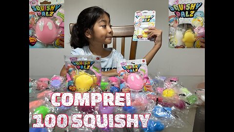 COMPREI UMA CAIXA COM 100 SQUISHIES POR 10 DÓLARES NA CRAZY #squishy #crazy #orlando #brinquedos