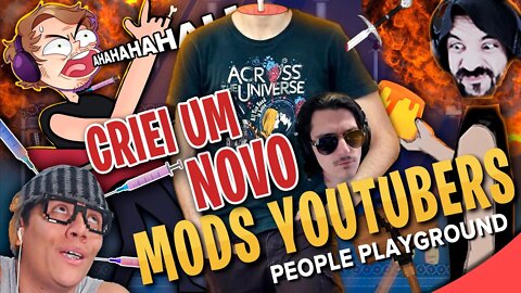 Criei um novo MOD dos YouTubers no People Playground! (Cazum8, Godenot, Bitgamer)