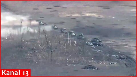 Russian military equipment convoy attacking in direction of Lyman city was ambushed in mined area