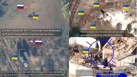 Russian kamikaze drones destroyed NATO radar P-18 & M777 Howitzers | Russian artillery in bakhmut