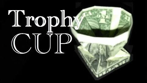 Winners Trophy 🏆 Origami Trophy Cup Dollar Origami Money Hole in One Design © #DrPhu