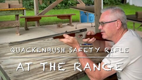 Quackenbush safety cartridge rifle at the range. Surprised at the accuracy!