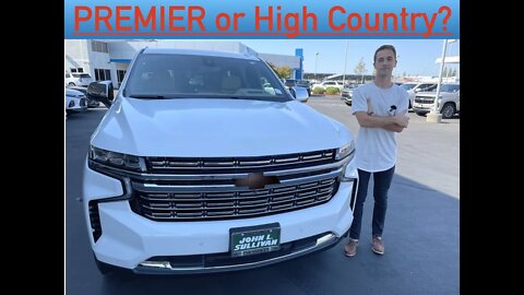 2022 Chevrolet Suburban Review difference between Premier and High Country trim package