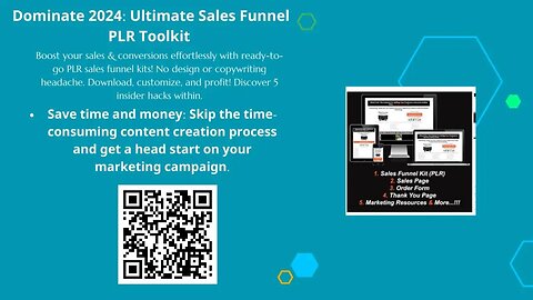 Dominate 2024: Ultimate Sales Funnel PLR Toolkit