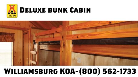 360 Tour of the Deluxe Bunk Cabin at Williamsburg / Busch Gardens Area KOA