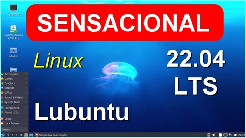 Lubuntu 22.04 LTS Distro Linux Sabor Oficial da Canonical. Lançamento. Leve, estável e Muito Rápido