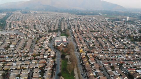 Aerial view Satelite city Maipu in Santiago, Chile