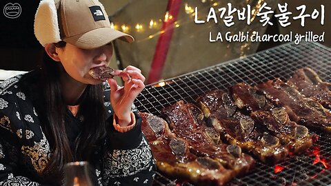 Delicious even without seasoning... LA Galbi charcoal grilled