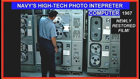 Newly Restored. 1967 NAVAL PHOTO INTELLIGENCE, PHOTO INTERPRETER Computer System UNIVAC in Hi-Res HD