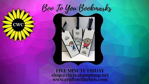 Stampin' Up! Boo To You Bookmarks for 5 Minute Friday