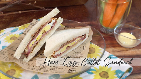 HAM AND EGG CUTLET SANDWICH | Japanese 60’s & 70’s Nostalgic Taste Ham And Egg Katsu Sandwich