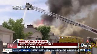 Video of 2 homes on fire on Wednesday