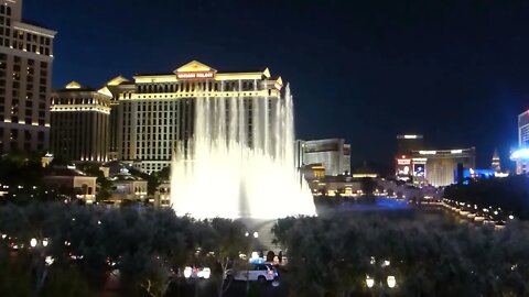 Fountains of Bellagio located on the Las Vegas Strip in Paradise, Nevada.