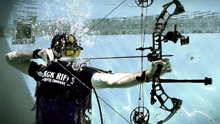 Compound Bow Fired Underwater Slowmo Archery #shorts