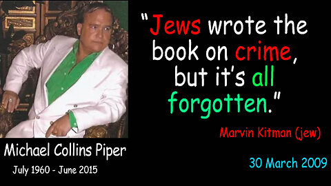 Jews wrote the book on crime, but it’s all forgotten 30 March 2009 JOC MCP