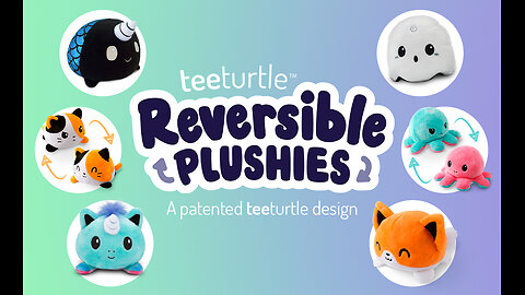TeeTurtle - The Original Reversible Octopus Plushie - Love + Hate - Cute
