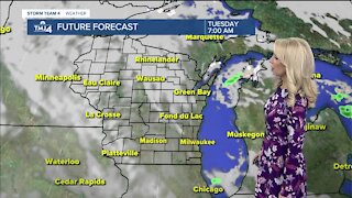 Mostly cloudy Monday night with temps in low 20s