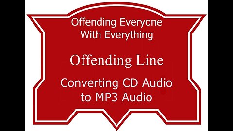 CD Audio to MP3 Audio Conversion